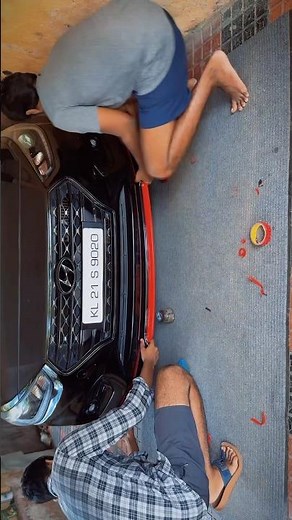 Installing a Universal Front Splitter on Hyundai Verna