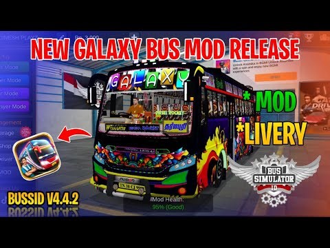 New GALAXY Bus Mod Tamil | Bus Simulator Indonesia | GALAXY Bus Livery In Bussid #galaxy #bus #mod