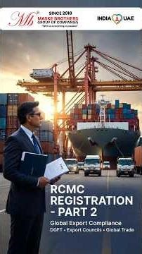 🚢 RCMC Registration – The Key to Global Export Opportunities