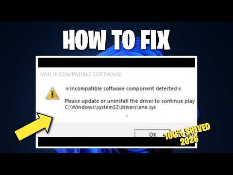 How to Fix Valorant incompatible software component detected Ene.sys