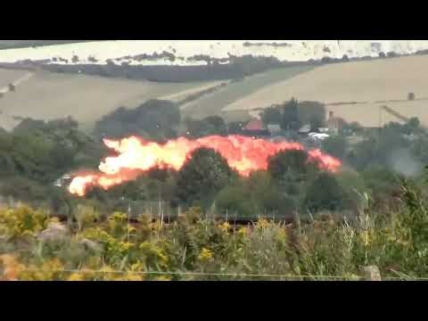 2015 Shoreham Airshow Hawker Hunter T7 crash - Footage
