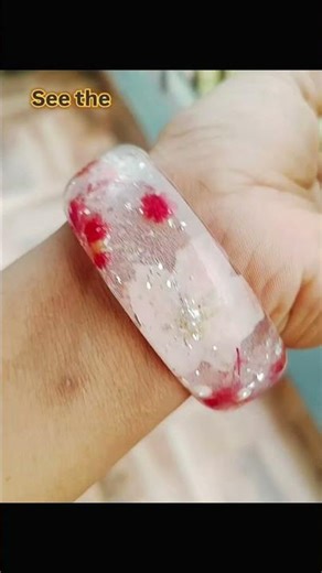“Real Flower Resin Bangle Making | Aesthetic Handmade Resin Jewelry 🌸✨” #shorts