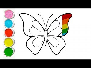 🌈 Butterfly Drawing for kids and toddlers || Easy drawings for kids