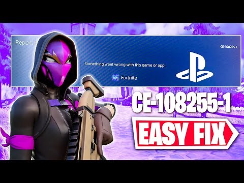 How to Fix Fortnite Chapter 5 Crash PS5 Something Went Wrong with this Game Or App ( CE-108255-1)