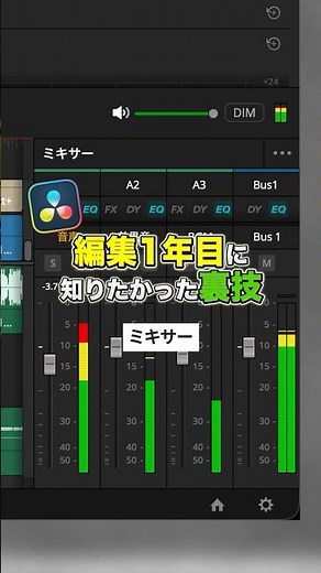 動画を聞きやすい音量にする方法！【DaVinci Resolve】
