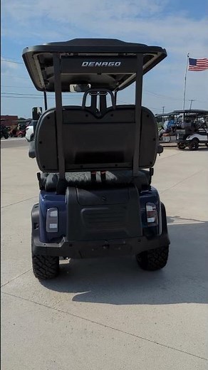 New 2025 Denago Rover XL 4 Four Forward Facing 48V Lithium Electric Blue Golf Cart Street Legal