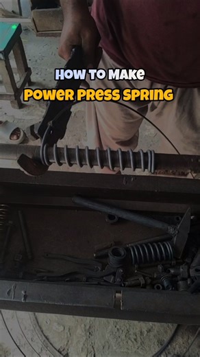 How To Make Mechanical Power Press Spring #agriculturalmachinery #textile #machine #powerpress #shot