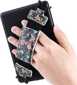 Secure Hand Strap for Kindle and Tablet - High Elasticity Finger Grip Holder Accessories for 6-8 Inches E-Book Tablet.