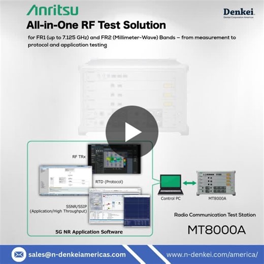#mt8000a #5gtesting #fr1 #fr2 #mmwave #basestationtesting #rftesting #protocoltesting #ota #beamforming #wirelessengineering #testandmeasurement #denkei | Denkei Corporation Americas