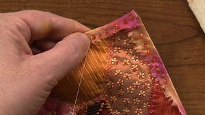 Binding a Quilt with Ribbon and Beads - Quilting Video