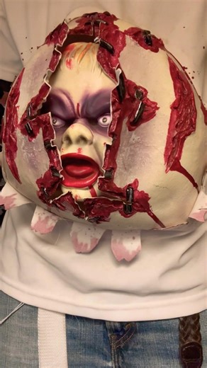 Spirit Halloween evil zombie belly buster baby costume animatronic. Evil birth 2026 demo #shorts