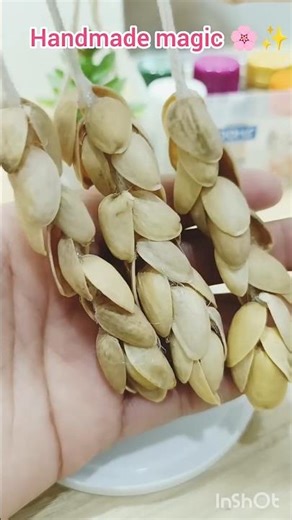 Waste to Wow! Pista Shell Flower Craft 💖 #art #diy #flowers #new #trending #shorts #craft