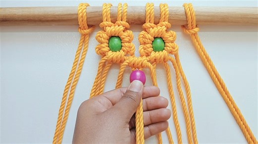 19K views · 145 reactions | Colorful Macrame Magic: Flower Wall Hanging with Beads DIY  FULL TUTORIAL: https://youtu.be/V03x3z1CaWE Flower wall hanging Macrame wall hanging Flower Wall Decor Macrame Pattern Easy Macrame Tutorial #amazing #ideas #macrame #flower #wallhanging #walldecor #homedecor #explorevideo #explorepage | Eashan Crafts | Facebook