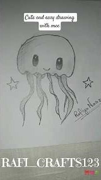 simple & cute jellyfish drawing | kids & beginners tutorial | step by step drawing video #quickdraw