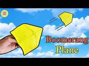 boomerang plane || how to make paper aeroplane || easy plane