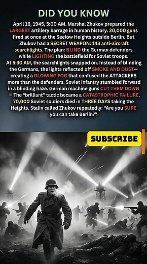 Soviet Troops Turned On 143 Searchlights at Seelow Heights, April 16, 1945. It Backfired Horribly...