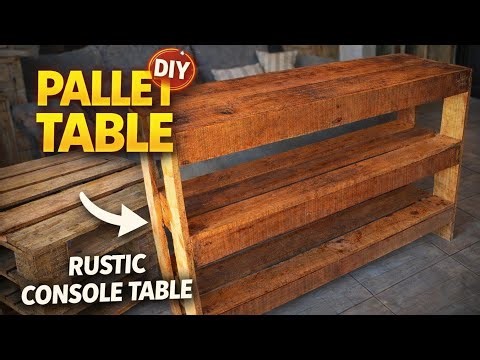 🔥 Cómo Hacer una Mesa Consola Rústica con Palets | DIY Rustic Pallet Console Table