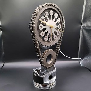 Chevy Big Block Rotating Timing Chain Clock: Automotive Piston Art, Camaro Nova Corvette Muscle Car Decor, 454 Small Block Engine Man Cave - Etsy