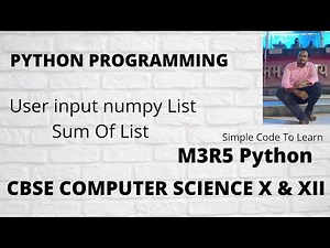 2: How to take user input in a numpy array || Python Data Analysis (Hindi)