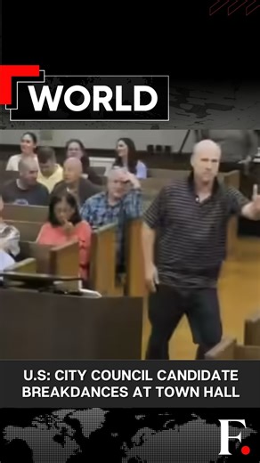 #FPReels: Watch: Viral Breakdance At Town Hall By City Council Candidate in US In Cranford, New Jersey, city council candidate Will Thilly took an unusual approach to protest rising property taxes by breakdancing at a town hall meeting. His performance quickly went viral online. | Firstpost