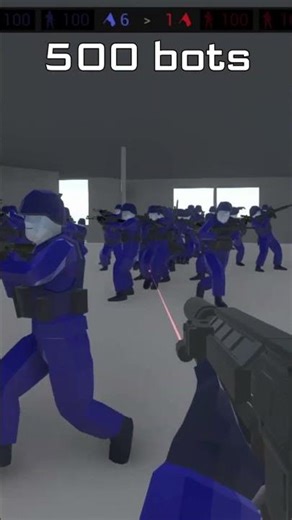 Ravenfield - 100x 500x and 1000x bots in a skyscraper short #shorts