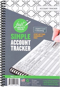 Superior Register Simple Account Tracker, 5.5 x 8.5, Money Ledger, 1 each