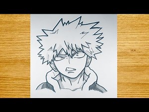 HOW TO DRAW KATSUKI BAKUGO | STEP BY STEP