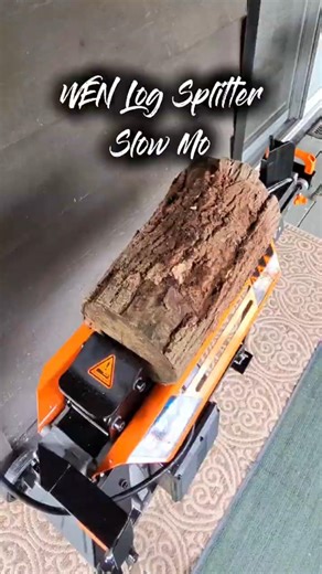 Wen Log Splitter Slow Mo #logsplitter #logcutting #firewood #woodburning #farm #technologia #diy