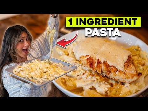 My VIRAL 1 Ingredient Pasta Hack! Low Carb + High Protein Alfredo