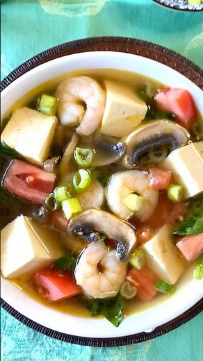 20-Minute Shrimp & Tofu Soup