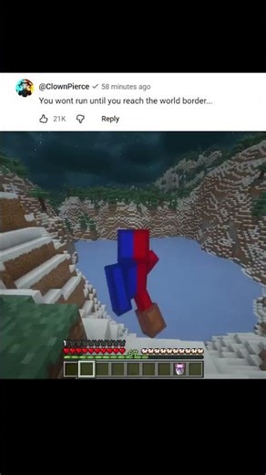 Running Until WORLD BORDER In Minecraft #edit #bmw #funny #madaraedit