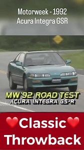 Review of the 1992 Acura Integra GS-R Retro video from MotorWeek #Acura #AcuraIntegra #vtec #retro | HondaPro Jason