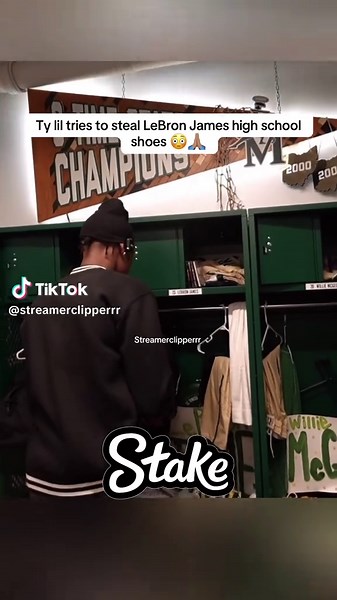 Ty Lil Tries to Steal LeBron James' High School Shoes