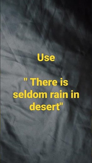 Seldom meaning and Use