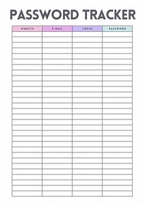 Colorful Password Tracker Template | Digital Password Organizer | Printable Password Log | Canva Editable Template | Rainbow Password Keeper - Etsy Australia