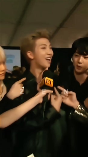 the way everyone point on rm 🤣 ot7 interview part 2 in hindi dubbed #bts