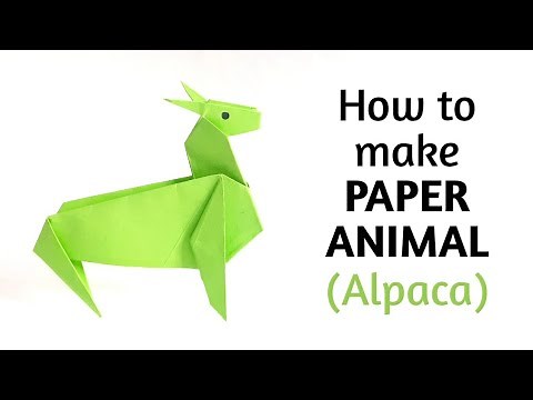 How to make an origami paper animal (Alpaca) | Origami / Paper Folding Craft, Videos and Tutorials.