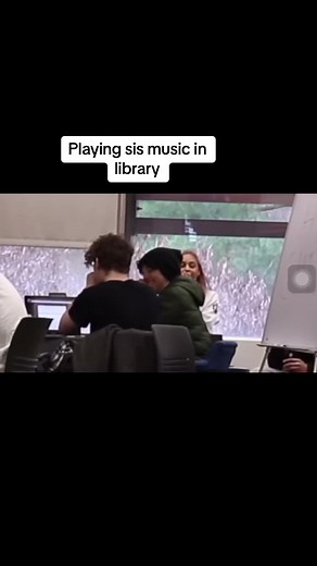 Playing sus music in library #sus #fyp#prank