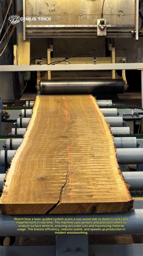 This Machine Scans Wood Cracks with Laser Precision 😳⚡