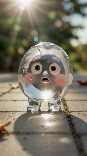 Mini baby ice become a water under the sun #ai #aivideo #shorts #youtube