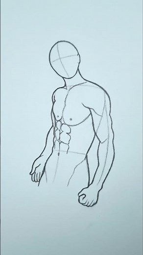 How to Draw a Male bodybuilder ✨Tutorial✨ #drawing #pose