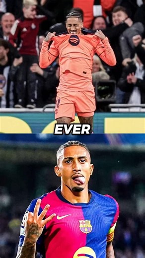 How Raphinha scored one of the hardest hat-tricks ever after ripping his shirt.