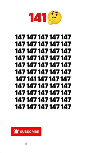 Only 1% can find the hidden number 141 #funchallenge #iqtest #fungame