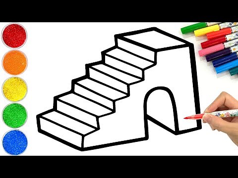 How to Draw 3D Stairs | Easy and Fun Step-by-Step Drawing for Kids