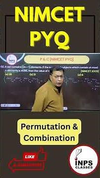 Permutation & Combination in 60 Sec ⏱️ | NIMCET | INPS Classes