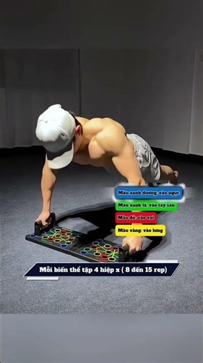 Bảng Tập Chống Đẩy Đa Năng | Tập Ngực, Vai, Tay Hiệu Quả Tại Nhà 🔥#shorts