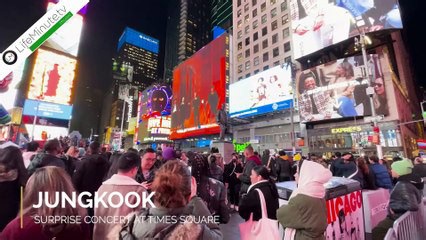 Jungkook's Surprise Times Square NYC Performance