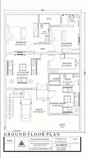 Most Practical 36x56 House Plan You'll Love | Complete Design