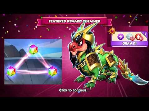 Got Main Reward Legendary duplicate Guan di in starfall event | 44/120 Jiutian Xuannü dragon piece