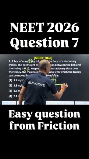 NEET 2026 Question 7 | easy question from friction | #neetpyq #neetpreparation #neet2026